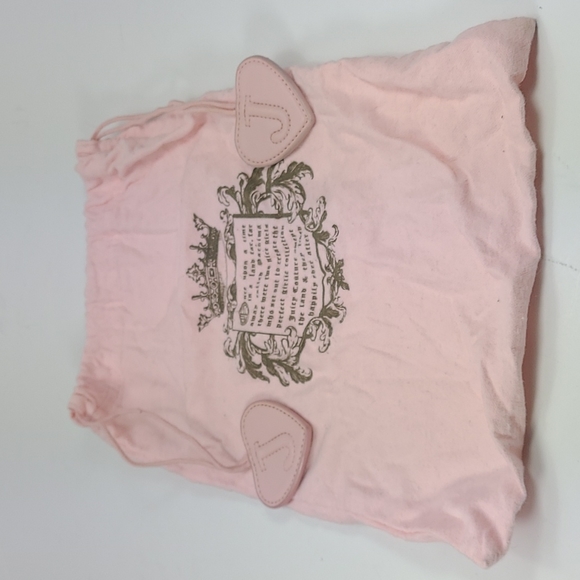 Juicy Couture crossbody round bag purse in soft light pink leather with silver - Picture 8 of 16